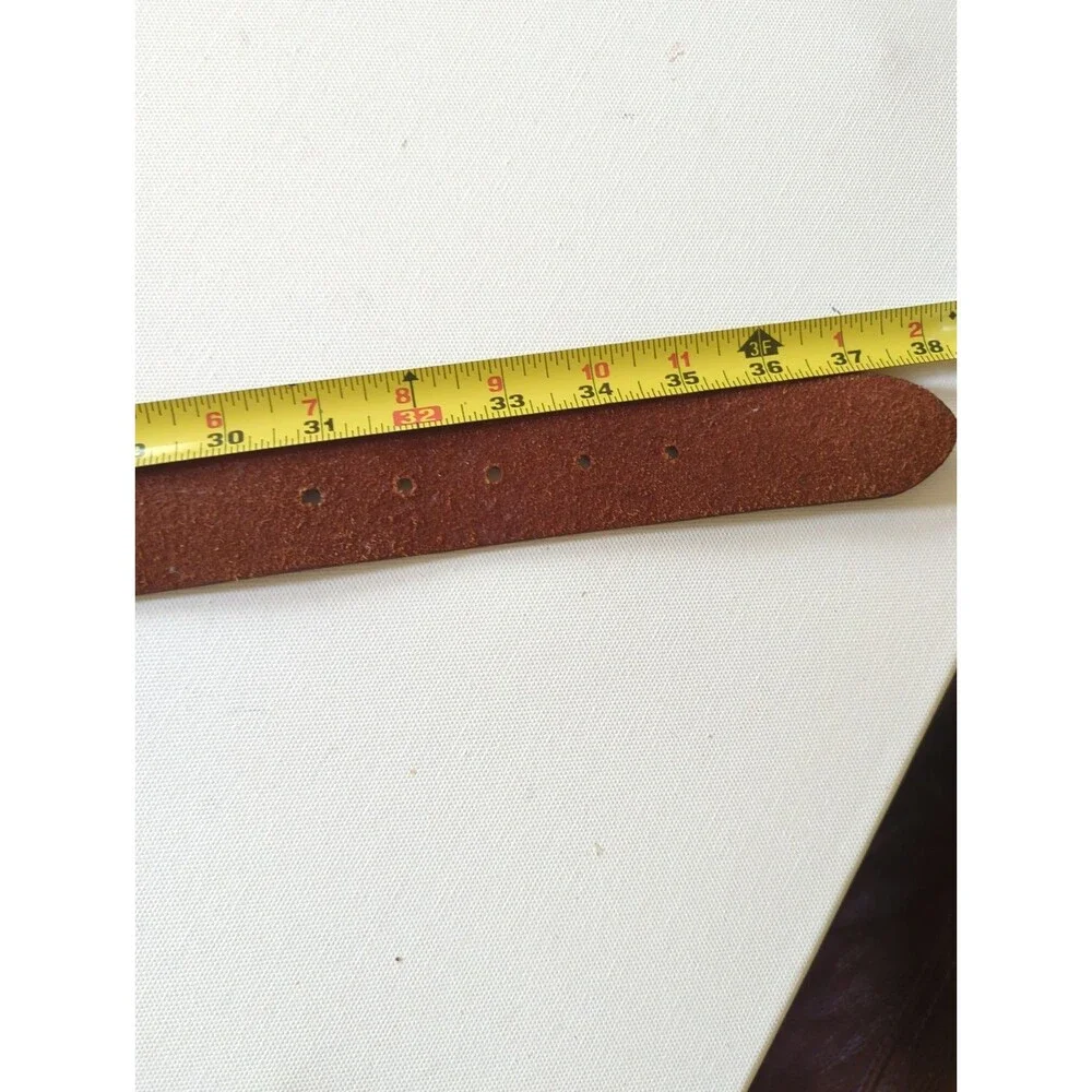 Vtg Silpada Genuine Italian Leather Brown Silver Tone Buckle Belt Women’s Large